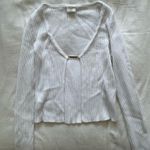 Abercrombie & Fitch  White Ribbed Sweater Photo 1
