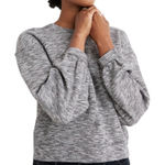 Madewell  Textured Slubby Knit Crewneck Pullover Top Gray‎ Women Size Large Photo 0