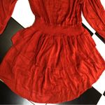 VICI NWT Boho Peasant Dress Smocked Burnt Orange Terracotta Mustard Seed size M Photo 11