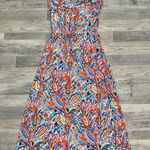 cupio  Colorful Paisley Maxi Dress Sleeveless, Ruffle Collar, Drawstring R35 Photo 0