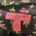 Betsey Johnson Betsy Johnson Intimates Sexy Pajama Pant Set Black and Hot Pink Floral Sz S Photo 3