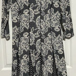 Sami & Jo  Women's Lace Embroidered Black Cream 3/4 Sleeve Dress Size M‎ Photo 0