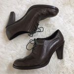 Chadwick's VINTAGE‎ Y2K Brown Leather WIngtip Loafer High Chunky Heel Lace Up Size 6.5 Photo 5