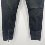 joe's jeans Size 24 The Bella 11" High Rise Skinny Coated Black Denim Stretch Photo 9
