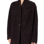 IRO Womens Blazer Burgundy Rafa One Button Oversized Alpaca Wool Jacket 36 Small Photo 0