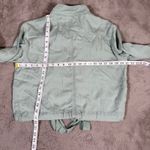 Loft ‎ Utility Jacket Lightweight Cropped Drawstring Waist Green Petite MP $119 Photo 10