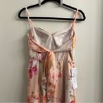 Azazie NWT Mai Abstract Bouquet Floral Sheath Pleated Chiffon Dress Size US A0 Photo 8