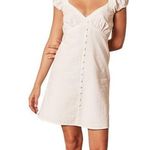 Free People Boyish Kennedy puff sleeves denim dress with tie back Photo 0