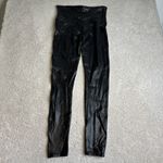 Spanx Women's Large Black Faux Leather High Rise Tummy Control Leggings Photo 3