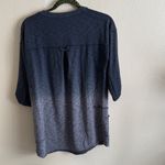 Gilded Intent  Navy and Gray Casual Button Down Shirt Photo 2