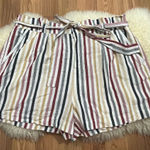 Forever 21 + Striped Cotton Paper Bag Shorts 3X Photo 0