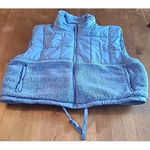 JoyLab NWT Joy Lab size XL Women's Blue Quilted Vest with Sherpa Photo 2
