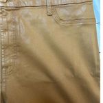 7 For All Mankind Jen 7  Brown Faux Leather Pant Size 0 Ankle Skinny Fall Photo 6