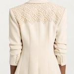 Cinq à Sept Cinq a Sept Crochet Lace Scrunched Cheyenne Blazer in Light Plaster Size 4 NWT Photo 1