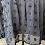 SheIn Black high neck, V dotted long sleeve blouse Photo 1