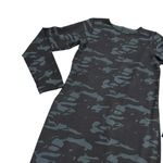 Revolve Monrow NWOT Black and Gray Camo Long Sleeve Dress Scoop Neck HD0185 Size Medium Photo 3