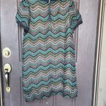 Esley  Chevron Patterned Mini Dress - Multicolor Photo 4