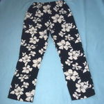 No Boundaries 𝅺 hibiscus print cotton lounge pants with pockets NEW size S Photo 1