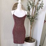 B Darlin DARLIN SPAGHETTI STRAP CROSS BACK BODYCON Glitter Mini DRESS Size Medium Photo 1