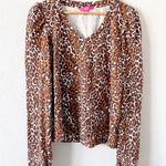 Lilly Pulitzer Jansen V-Neckline Sweatshirt in Chocolate My Favorite Spot Photo 0
