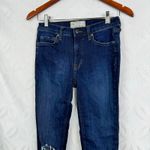 Free People  Distressed Jeans Dark Wash Ripped Knee Size 26 Photo 3