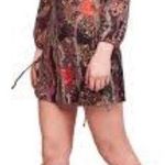 Free People multicolor All Doll Up paisley Mini Dress size Medium Photo 0