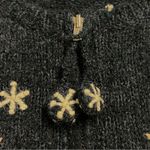 Croft & Barrow Vintage  Snowman Zip Cardigan Sweater Size M Christmas Holiday Photo 6