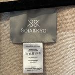 SOIA & KYO  tan fringe poncho sweater Photo 5