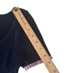 Lulus  Ribbed Knit Crop Top Size S Blue Baby Tee Striped Minimalist Soft‎ Girl Photo 11