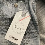 Ci Sono  Women’s Flannel Button Up Longsleeve Shirt Medium M gray plaid NWT soft Photo 6