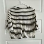Madewell Flare Sleeve Striped T Shirt Navy Blue Cream Size XXS Photo 7