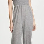 Chaser Smocked Wide Leg Jumpsuit Romper Size S Gray NEW Photo 0
