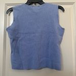 Carlisle  Blue Wool Sleeveless Top Photo 2