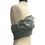 Garage Y2K Cottagecore Garden Fairy Floral Smocked Sleeveless Crop Top Women Lg Photo 2