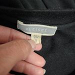 Anthropologie Pleione Black Tiered Lace Sleeve Crewneck Sweatshirt Size Small Photo 6