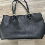 Bueno  Black leather tote bag with gold hardware #leatherbag Photo 2