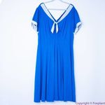 Unique Vintage Unique‎ Vintage Gwynnie Bee Contrast Trim Blue Dress, 2X Photo 3