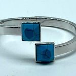 NEW Real Simple fashion silver and turquoise adjustable bracelet Photo 0
