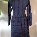Roolee  | Navy Blue Lace Long Sleeve Dress Photo 0