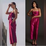 Hutch Anthropologie  Satin Bow-Tie Jumpsuit. Size Medium. Pink. New with tags. Photo 2