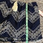 Xhilaration  medium women's navy shorts lined crochet pattern blue white Photo 5
