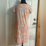 Lilly Pulitzer M Loren Short Sleeve Boatneck Dress Tini Bikini Breakwater Blue Photo 4