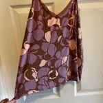 Stars Above Floral Camisole Tank Top Brown Purple Pink V Neck Spaghetti Strap L Photo 1