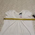 Josephine Chaus NWT  Women’s Cream Ruched Cap Sleeve Blouse Size XL Photo 4