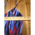 Parker  Womens Silk Abstract Print V-Neck Maxi Dress Blue Red Size XS Photo 4