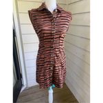 Free People NWT Tiger Print Sleeveless Button Front Dress Brown Size S P Photo 8