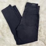 EXPRESS Super High Waisted Black Tonal Snakeskin Print Slim Ankle Jeans NWT Photo 10