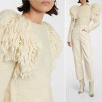Isabel Marant Runway Sully Jumper Fringe Shoulder Sweater Ecru Size FR 36 Small Photo 9