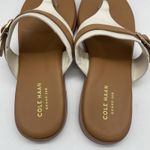 Cole Haan  Womens 7.5 Shoes White‎ & Tan Leather Felicity Grand 360 Thong Sandal Photo 3