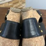 Kenneth Cole  Black Wedge Sandals with Textured Straps Photo 5